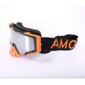 Aster Vent+ snowmobile goggles black-orange silver mirror lens