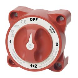 P&auml;&auml;virtakytkin kahdelle akulle 1-2-OFF-Both