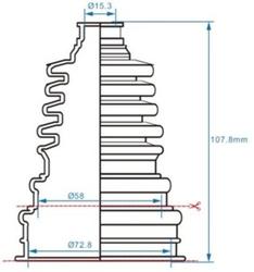 Suojakumisarja Yleismalli 16 x 58/73 x 107mm