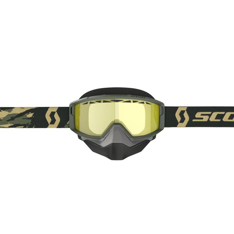 Primal Snow Cross camo/kaki keltainen linssi + nenäsuoja