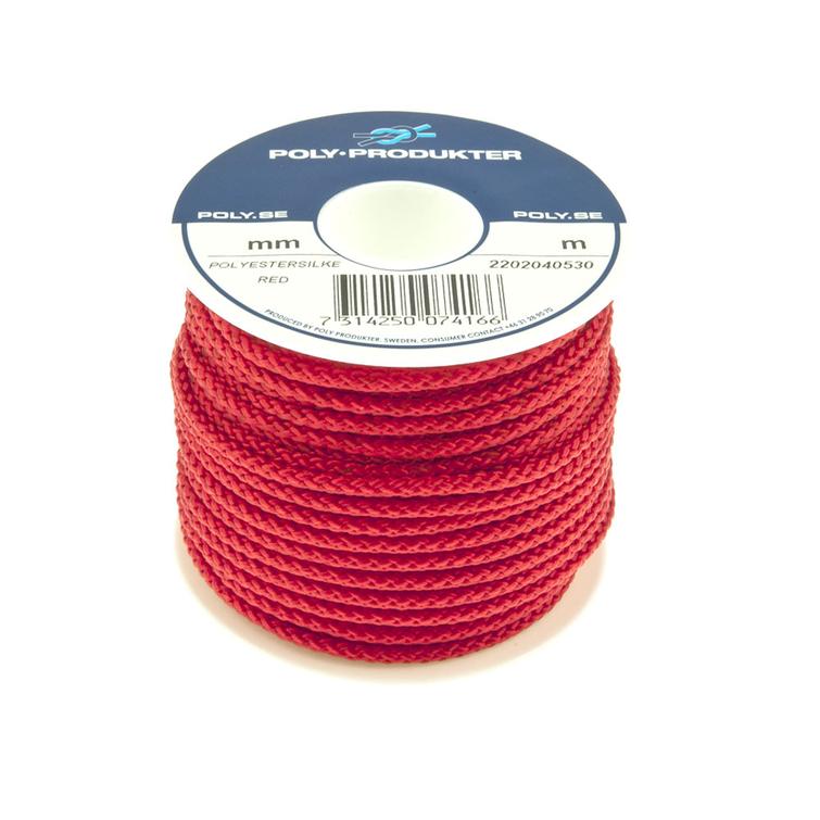 Polyesteri silkkinaru pikkurulla Punainen