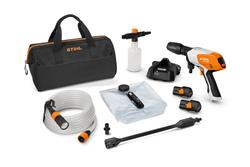 Stihl RCA 20.0 akkukäyttöinen painepesuri. Mukana 2 kpl AS 2 akkua ja AL 1 laturi