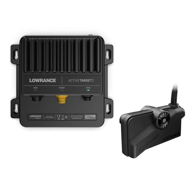 Lowrance Active target 2 liveluotainpaketti. Sis. Anturin, modulin, virtajohdon sekä 4.5m ethernet johdon. Sopii HDS Carbon/Live/Pro sekä Elite FS laitteisiin
