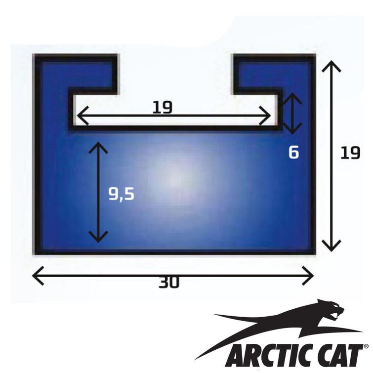 HPDE liukukisko 178cm useimpiin Artic Cat moottorikelkkoihin
