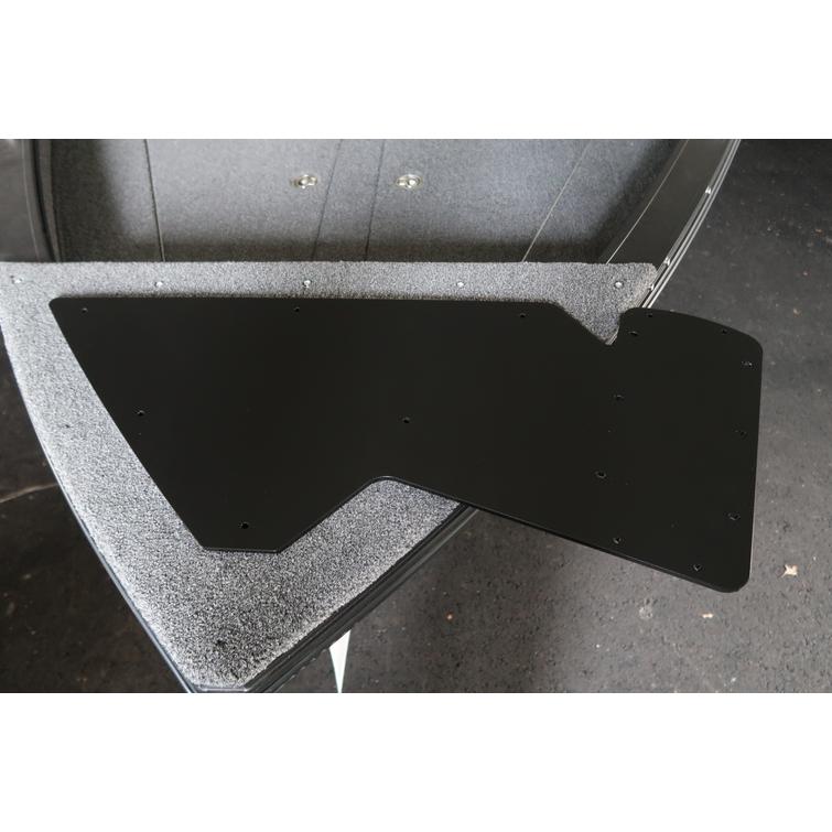 Keulamoottoriteline, alumiini, mattamusta, Powerboat, valmistaja PLP