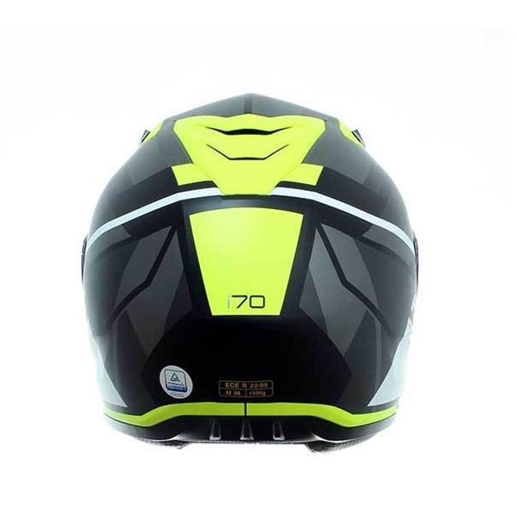 HJC I 70 Elmi Musta/Harmaa/Fluo kelt MC4HSF