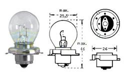 Lamppu 12v 15w P26s
