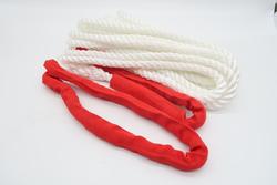 Kiinnitysk&ouml;ysi valkoinen 12mm 10m silmukalla punaiset hankaussuojat., kelluva