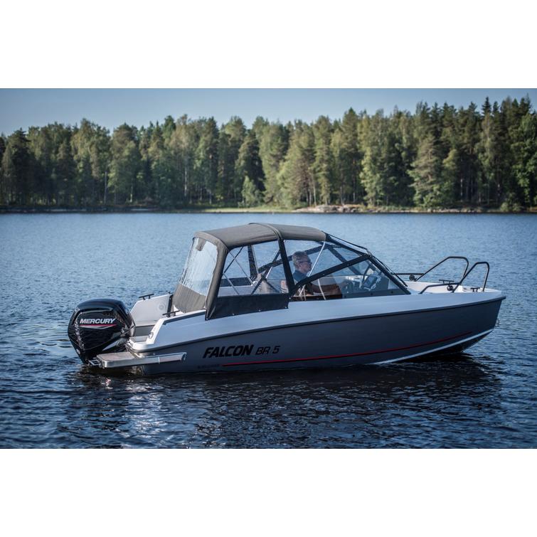 Falcon BR5 2025 + Mercury F80 uusi venepaketti, per&auml;kuomulla ja Lowrance kaiku/karttaplotterilla