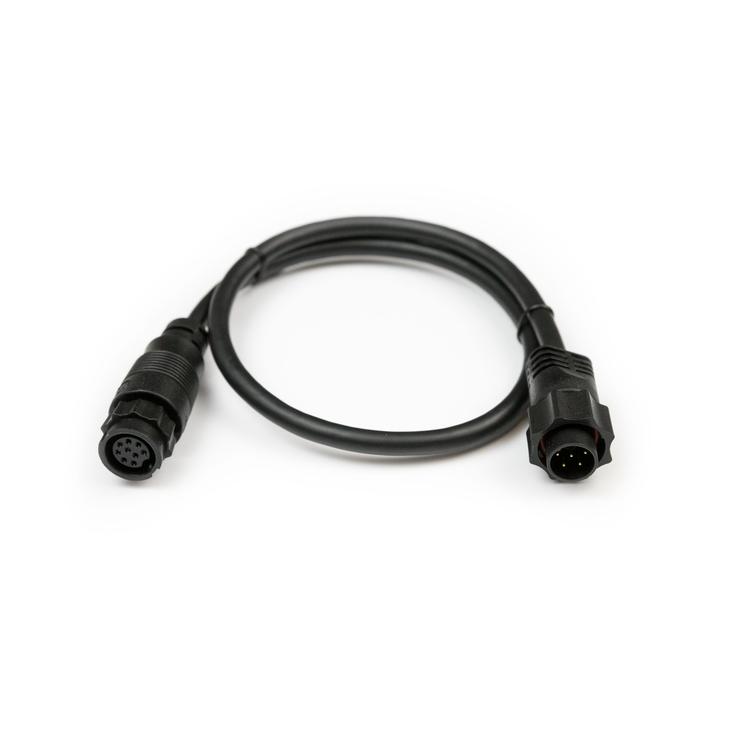 Lowrance anturijohdon adapteri, anturissa 9pin musta liitin => laitteessa 7pin sininen liitin