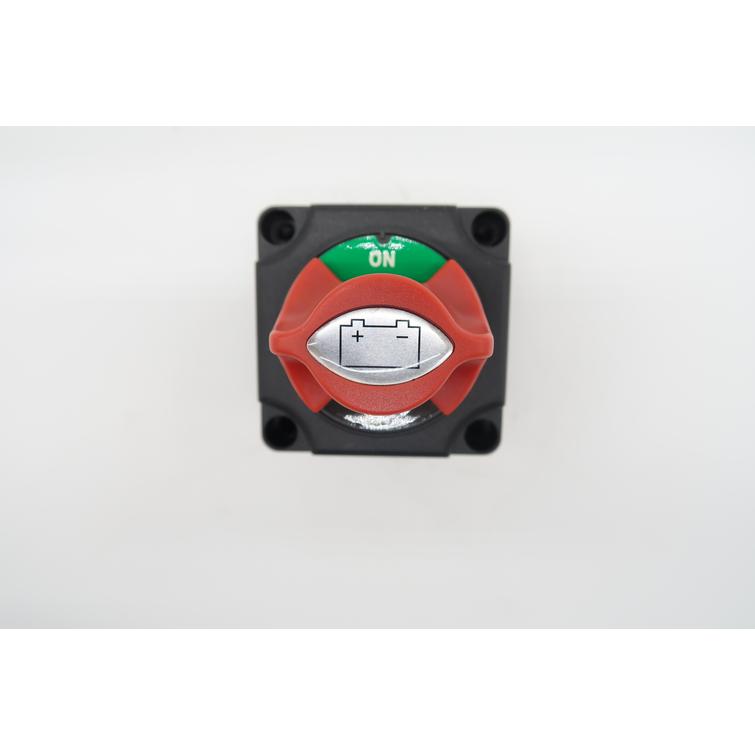 P&auml;&auml;virtakytkin 12V 300A Mini Master, musta/valkea, kiinte&auml; on/off kytkin