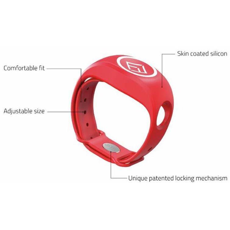 MOB+ langaton turvakatkaisimen ranneke punainen