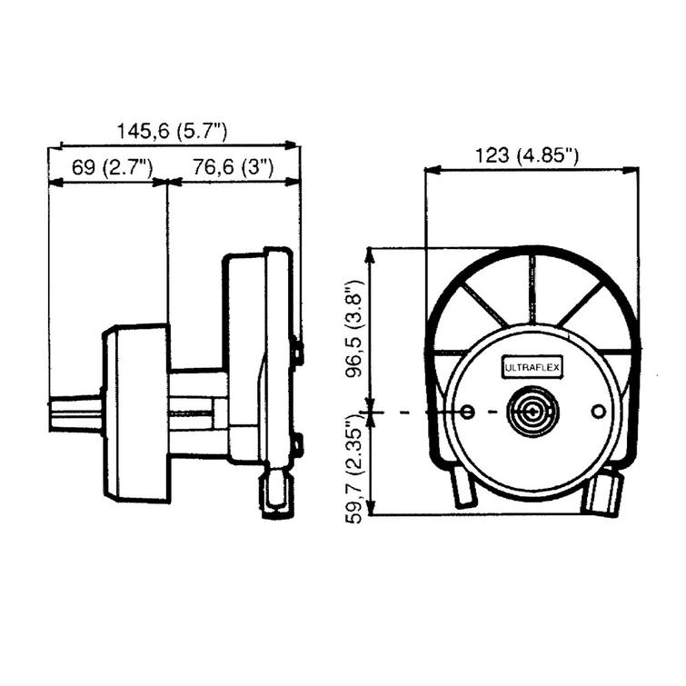 Ultraflex T67 ohjausrumpu (M-58 kaapelille)