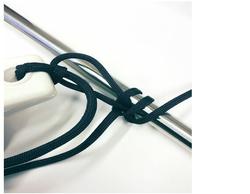 Lepuuttajan k&ouml;ysi 2m, 8mm, 40mm silmukalla, litte&auml;, v&auml;ri Navy