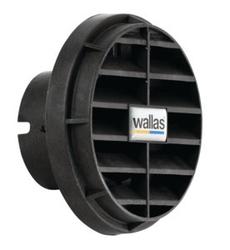 Wallas lämpimän ilman ulospuhallusritilä 60 mm, musta, sulkuläpällä