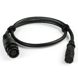 Lowrance anturijohdon adapteri, anturissa 9pin musta liitin => laitteessa Hook2/Reveal liitin