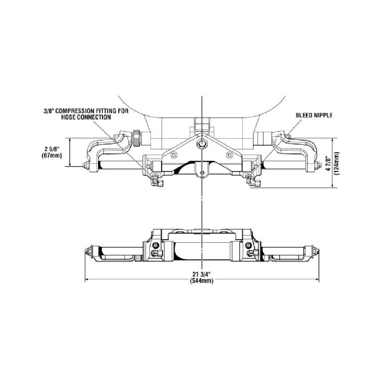 Seastar per&auml;moottorin ohjaussylinteri (alle 350 hevosvoimaa)