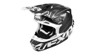 FXR Blade Vertical Helmet Black/White + Leatt Velocity kelkkalasit