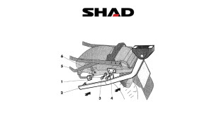 SHAD Perälaukkuteline HONDA CBR 1000 F (94-01)