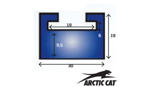 Liukukisko 168cm useimpiin Artic Cat moottorikelkkoihin 
