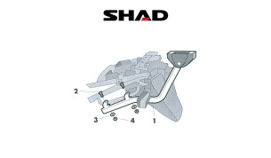 SHAD Perälaukkuteline SUZUKI BANDIT 750 (96-97)/1200 N/S (96-00)/GSF600 N (94-99